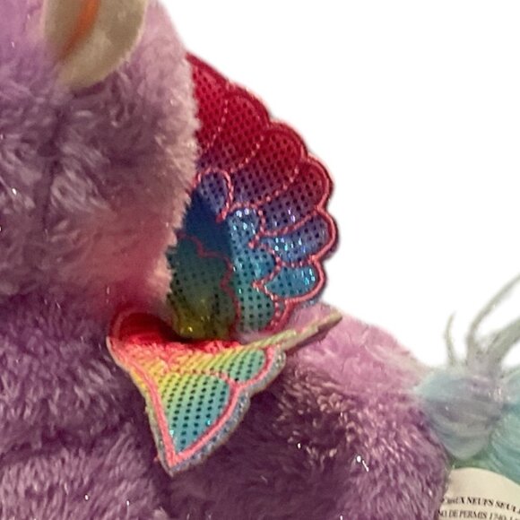 GUND Sugarplum Llamacorn Plush Toy Sparkly Body Rainbow Sparkle Wings 9" - Picture 5 of 9